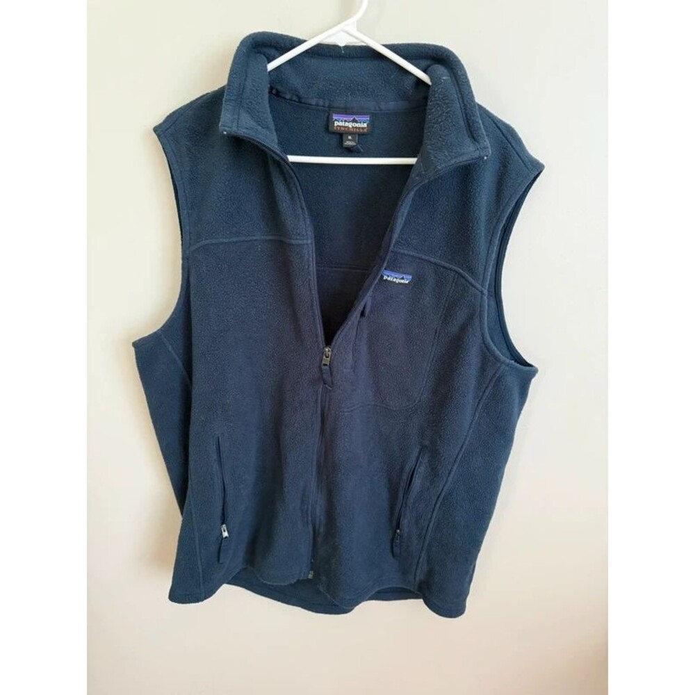 Men's Patagonia Synchilla XL navy fleece vest Guc